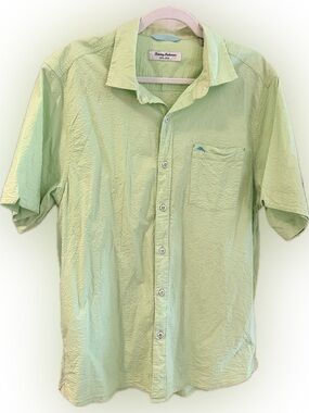 Tommy Bahama Men's Short-Sleeve Button-Down Shirt in Light Green